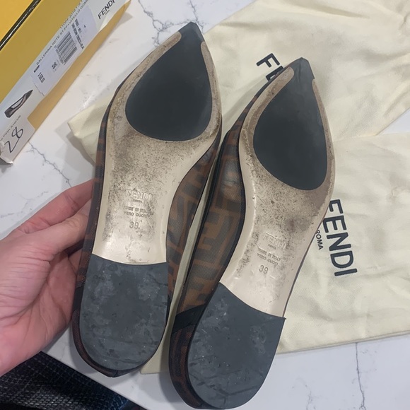 FENDI Colibri logo mesh flat (with box and dust bags) - Picture 9 of 9